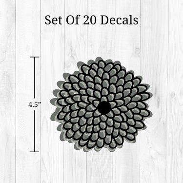 Zinnia Flower Value Wall Decals